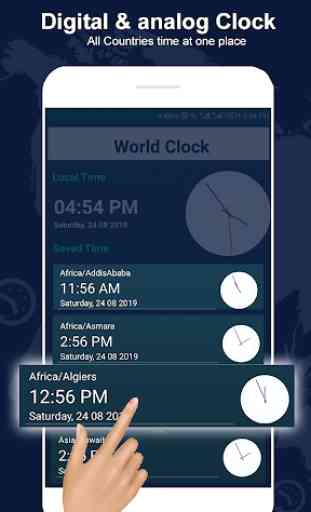 World clock and all countries time zones 3