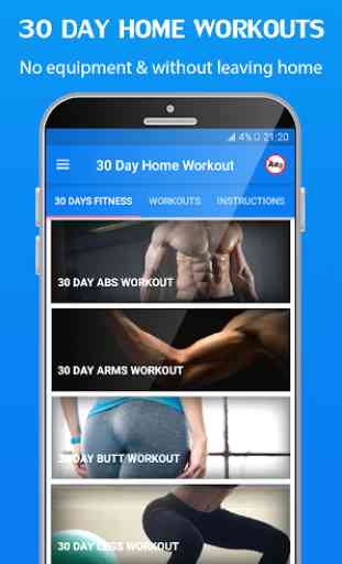 30 Day Home Workout - Fit challenge home workouts 1