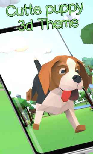 3D Cute puppy theme&Lovely dog wallpaper 2