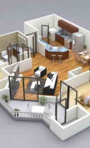 3D house plan designs 1