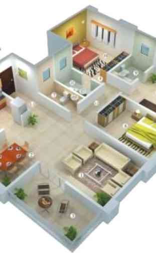 3D house plan designs 3