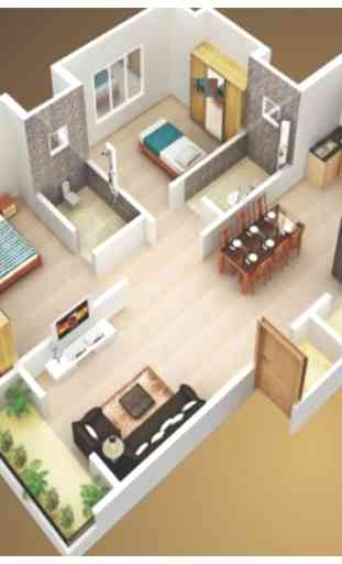 3D house plan designs 4