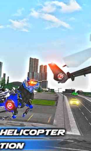 Air Force Transform Robot Cop Wolf Helicopter Game 2