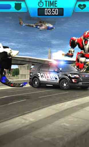 Air Force Transform Robot Cop Wolf Helicopter Game 3
