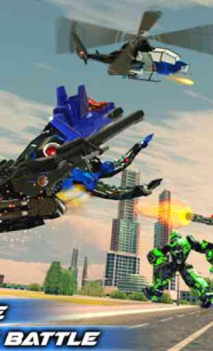 Air Force Transform Robot Cop Wolf Helicopter Game 4