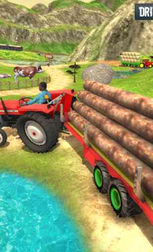 Cargo Tractor Trolley Simulator Farming Game 2019 4