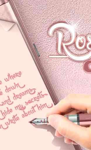Cute Rose Gold Diary App 1