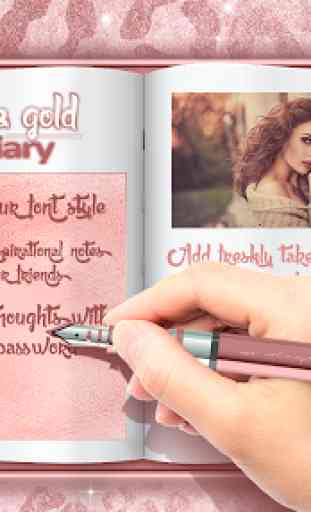 Cute Rose Gold Diary App 4