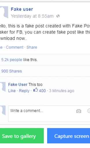 Fake Post Maker for FB classic 3