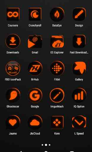 Flat Black and Orange Icon Pack ✨Free✨ 3