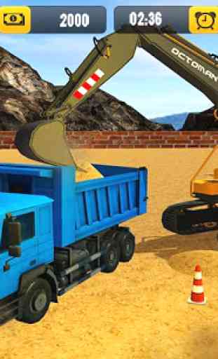 Heavy Excavator Crane: Construction City Truck 3D 2