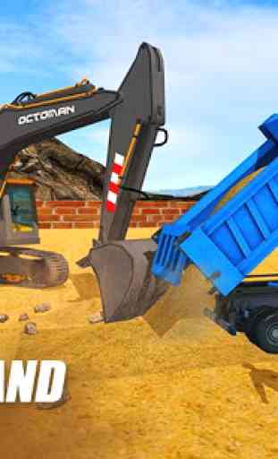 Heavy Excavator Crane: Construction City Truck 3D 3