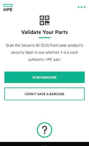 HPE Parts Validation 1