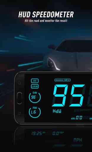 HUD Speedometer to Monitor Speed and Mileage 1