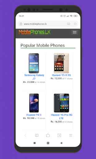 Mobile prices LK 3
