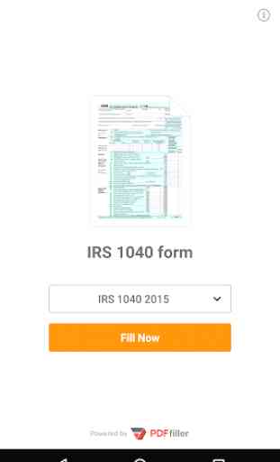 PDF Form 1040 for IRS: Income Tax Return eForm 1