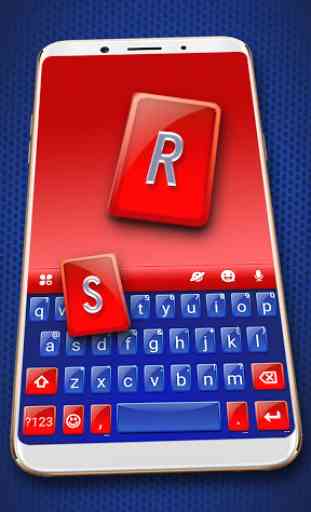 Red Blue Classic Keyboard Theme 1