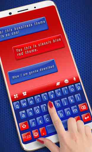 Red Blue Classic Keyboard Theme 2