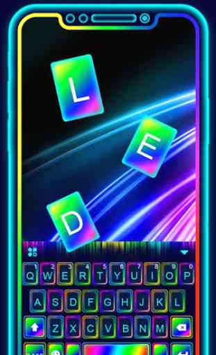 Super Neon 3d Keyboard Theme 1
