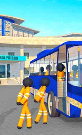 Transport Stickman Prisoner Bus Driving 4