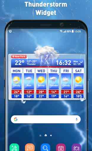 Weather report & temperature widget 1