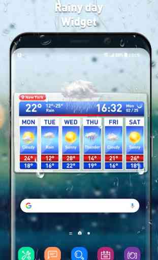 Weather report & temperature widget 2