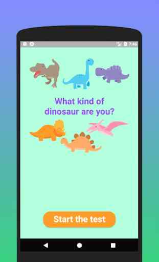 What dinosaur are you? Test 1