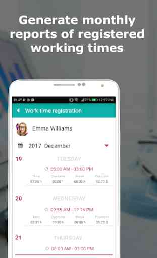 Work time tracking, work schedule - Worker 24 2