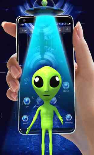 3D Alien UFO Launcher Theme 1