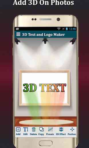 3D Text Photo Editor Lite-3D Logo Maker & 3D Name 4