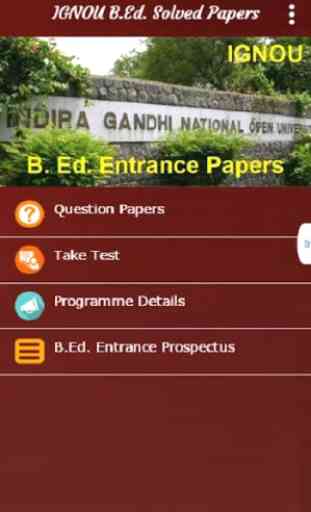 B.Ed. Exam (Entrance) IGNOU Solved Papers 1