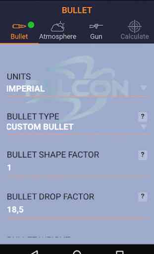 Falcon Ballistics Calculator App 1