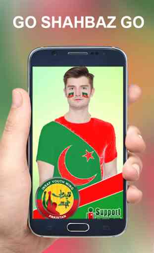 Flag Face Sticker and Photo editor for PTI Members 2