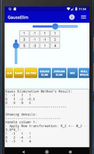 Gauss Jordan Elimination Calculator 3