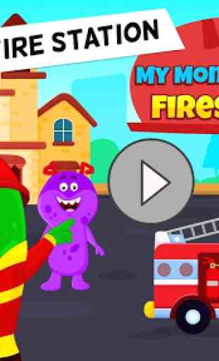 My Monster Town - Fire Station Games for Kids 1