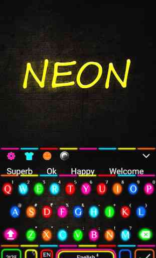Neon LED Sparkle Lights Keyboard Theme ✨ 1