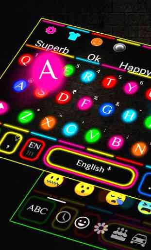 Neon LED Sparkle Lights Keyboard Theme ✨ 2