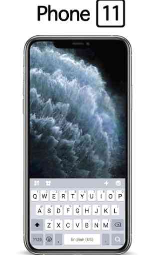 Silver Phone 11 Pro Keyboard Theme 1