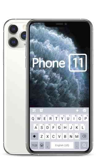 Silver Phone 11 Pro Keyboard Theme 2