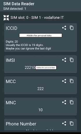 SIM Data Reader (ICCID - IMSI - MCC and more) 1