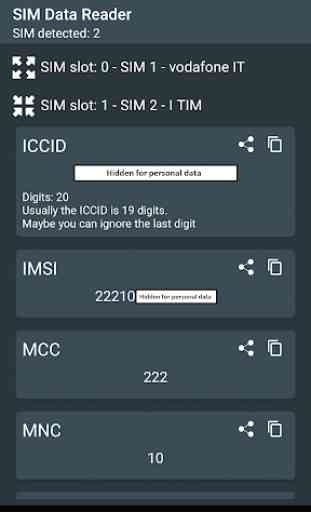 SIM Data Reader (ICCID - IMSI - MCC and more) 2