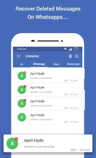 Undelete - Reveal deleted social apps messages 2