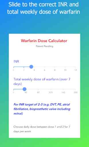 Warfarin Dose Calculator 1