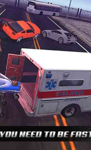 Ambulance rescue simulator 2017 - 911 city driving 2