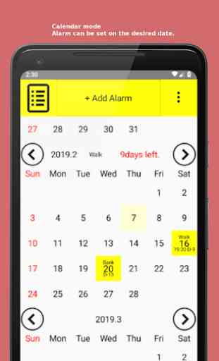 Calendar Alarm (D-DAY) 1