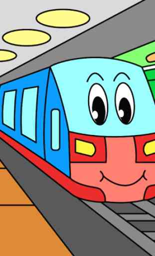 Coloring pages for children : transport 3