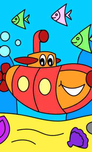 Coloring pages for children : transport 4