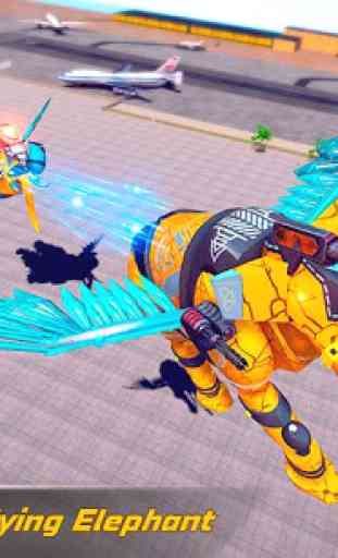Flying Elephant Robot Transform: Flying Robot War 3