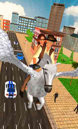 Flying Horse Taxi City Transport 2
