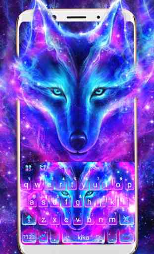 Galaxy Wild Wolf Keyboard Theme 1